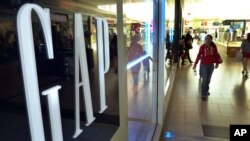 Toko pakaian Gap di Peabody, Massachussetts, AS.