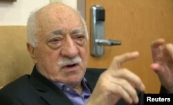 U.S.-based cleric Fethullah Gulen, whose followers Turkey blames for a failed coup, is shown in still image taken from video, speaks to journalists at his home in Saylorsburg, Pennsylvania, July 16, 2016.