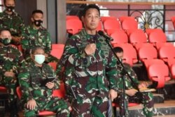 Kepala Staf Angkatan Darat (KSAD) Jendral TNI Andika Perkasa dalam konferensi pers di Mabes AD Jakarta (foto: dok. TNI AD)