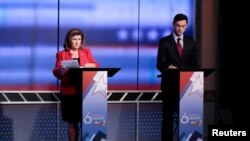 'Yan takarar neman kujerar zuwa Majalisar Wakilan Amura: Karen Handel ta jam'iyyar Republican da Jon Ossoff na jam'iyyar Democrats. 