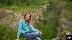 Dr. Katia Cytryn-Silverman, an archaeologist with The Hebrew University of Jerusalem, poses for a portrait at the site of the Al-Juma (Friday) Mosque, in Tiberias, northern Israel, Wednesday, Jan. 27, 2021. 