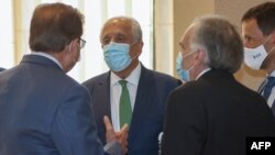 Pokiston, AQSh va BMT diplomatlari, Doha, 10-avgust, 2021