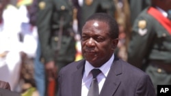 Emmerson Mnangagwa, le vice-président du Zimbabwe lors d'une cérémonie nationale, à Harare, le 7 décembre 2014.