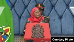 Rais Samia Suluhu Hassan wa Tanzania. 