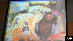 Une image de l'Égyptienne Eman Ahmed Abd El Aty, qui pesait près de 500 kilos lors d'une conférence à Mumbai, le 13 février 2017.