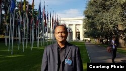 លោក មឿន តុលា នាយកប្រតិបត្តិនៃមជ្ឈមណ្ឌលសម្ព័ន្ធការងារនិងសិទ្ធិមនុស្ស។ (រូបថត​ផ្តល់​ឲ្យ​លោក មឿន តុលា)