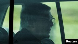 Cardinal George Pell leaves HM Prison Barwon in Geelong, Australia, April 7, 2020. 