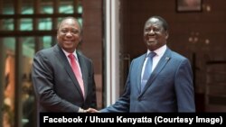 Rais Uhuru Kenyatta, na kiongozi wa upinzani Raila Odinga