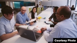 Students employed by the special job programs at Ryerson University in Toronto, Canada have a meeting.