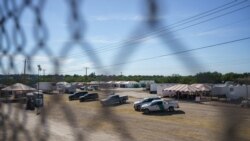 United States Border Patrol vehicles and temporary structures are pictured under the Del Rio Port of Entry during its reopening after being closed for over a week due to an influx of migrants, Sept. 25, 2021.