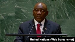 南非总统西里尔·拉马福萨(资料照片）。