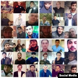 "Gəncə işi"ndə ittiham olunanlar (Foto Oqtay Gülalıyevin facebook səhifəsindəndir)