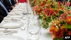 美国总统特朗普和中国国家主席习近平在布宜诺斯艾利斯共进晚宴。(2018年12月1日)