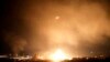 በእስራኤል አየር ድብደባ የተነሳ የእሳት ቃጠሎ በዳሂህ፣ ቤይሩት እ.ኤ.አ. ጥቅምት 4/2024 