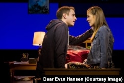 Laura Dreyfuss and Ben Platt in "Dear Evan Hansen.