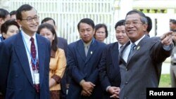 Tracer rounds cross the sky over the Syrian town of Kobani, as seen from the Mursitpinar crossing on the Turkish-Syrian border in the southeastern town of Suruc in Sanliurfa province.