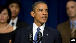President Barack Obama speaks in the South Court Auditorium on the White House complex, Sept. 16, 2013.