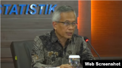 Deputi Bidang Statistik Distribusi dan Jasa BPS Setianto. (Foto: Tangkapan layar YouTube BPS)