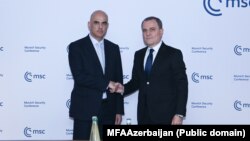 Avropa Şurası Baş katibi Alen Berse və Azərbaycan xarici işlər naziri Ceyhun Bayramov (Mənbə: Azərbaycan XİN)