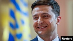 FILE PHOTO: Volodymyr Zelenskiy, Ukrainian comic actor, is a candidate in the upcoming presidential election.