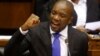 FILE - Opposition Democratic Alliance (DA) party leader Mmusi Maimane speaks during the motion of no confidence against South African president Jacob Zuma in parliament in Cape Town, South Africa, Aug. 8, 2017.