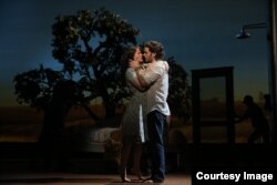 Kelli O’Hara and Steven Pasquale in "The Bridges of Madison County" on Broadway. (Photo by Joan Marcus)