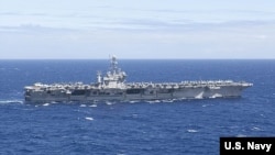 美国尼米兹级斯坦尼斯号航空母舰在太平洋航行（照片由美国海军提供）