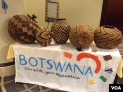 Art from Botswana on display at the 2015 Africa Day gala, (Mariama Diallo/VOA).