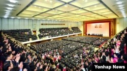 지난달 4일 북한 김정은 국방위원회 제1위원장을 최고인민회의의 제13기 대의원 선거의 후보자로 추대하는 선거자 대회가 열렸다.