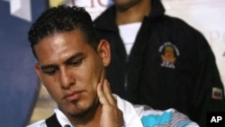 Major League Baseball player Wilson Ramos attends a news conference in Valencia, Venezuela November 12, 2011.