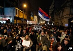 Sedmi skup "Jedan od pet miliona" protiv vlasti u Srbiji, u Beogradu, 19. januara 2019.