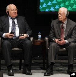 Nobel mukofoti sovrindorlari, Sovet Ittifoqi sobiq rahbari Mixail Gorbachev va Amerika sobiq prezidenti Jimmi Karter