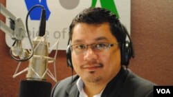 Ou Virak, head of the Cambodian Center for Human Rights, on “Hello VOA” Thursday. 