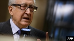 FILE - UN-Arab League peace envoy Lakhdar Brahimi. 