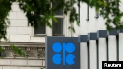 FILE - The logo of the Organization of the Petroleum Exporting Countries (OPEC) is pictured at its headquarters in Vienna, Austria, May 30, 2016. 