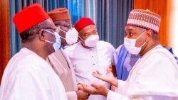 Gwamnonin jam'iyyar APC bayan wani taro da suka yi (Facebook/David Umahi)