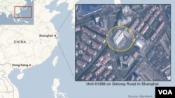 Map of the APT1 hacking headquarters in Shanghai, China.