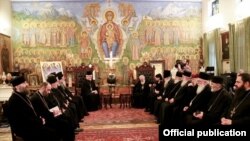 საქართველოს და კონსტანტინოპოლის ეკლესიათა წმინდა სინოდის წევრთა შეხვედრა