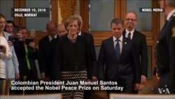 Colombia’s Santos Touts Peace Prize as ‘Gift from Heaven’