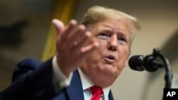 President Donald Trump speaks at the White House in Washington, Jan. 9, 2020.