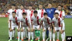 2015年1月22日澳大利亚布里斯班： 中国足球队在亚足联四分之一决赛前留影