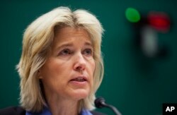 FBI Executive Assistant Director for Science and Technology Amy Hess, testifies in Washington, April 19, 2016, before a House subcommittee hearing on deciphering the debate over encryption.