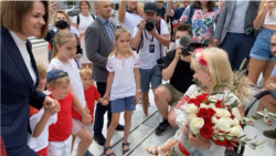 Светлана Тихановская с представителями белорусской диаспоры.