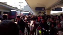 Refugees Arrive at Vienna Train Station