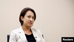 FILE - Hsiao Bi-khim, the first woman to serve as Taiwan's de facto ambassador to the United States, has an American mother and studied in the U.S. Photo taken on Oct. 19, 2016. 