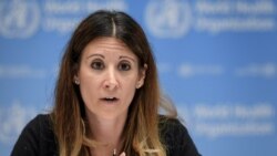 WHO epidemiologist Maria Van Kerkhove attends a news conference at the WHO headquarters in Geneva, Switzerland, July 3, 2020.