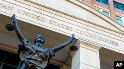 Gedung pengadilan di Alexandria, 2 September 2021. 