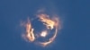 A formation is seen from SpaceX's next-generation Starship spacecraft's launch atop its Super Heavy booster on its eighth test at the company's Boca Chica launch pad in Brownsville, Texas, March 6, 2025. 