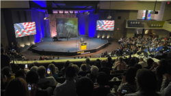 前美国国务卿蓬佩奥2021年10月17日发表演讲与香港人站在一起（来自蓬佩奥的推特账号）