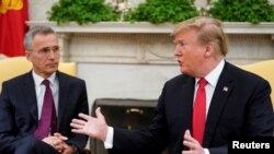 Donald Trump i Jens Stoltenberg, 2. april 2019., Bijela kuća, Washington.